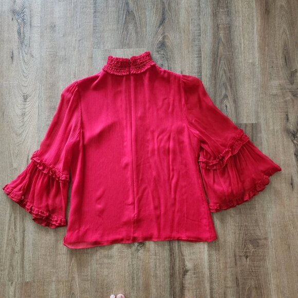 Alexis 100% Silk Hiro Turtleneck With Cutout Blouse - Picture 4 of 8